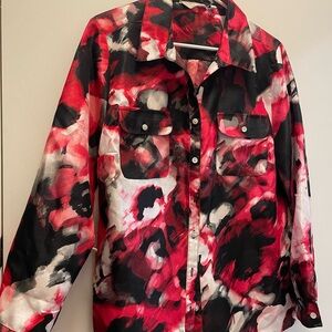 Coral Bay Red and Black Abstract Blazer